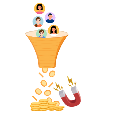 SEO Lead funnel Brand Vector